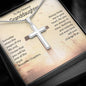 HeartStrings - Artisan Cross Necklace - Grandaughter When The Pages of My Life End