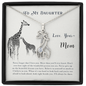HeartStrings - Giraffe Necklace - To My Daughter Never Forget That I Love You