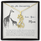 HeartStrings - Giraffe Necklace - To My Daughter Never Forget That I Love You