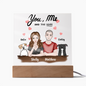 HeartWork - Acrylic Square Plaque - You, Me, and the Dogs (Personalized)