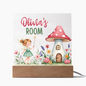 HeartWork - Acrylic Square Plaque - Fairy Room (Personalized)