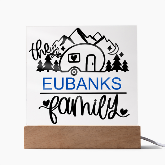 HeartWork - Acrylic Square Plaque - Camper Family (Personalized)