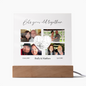 HeartWork - Acrylic Square Plaque - Love Map & Photos (Personalized)