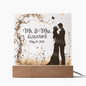 HeartWork - Acrylic Square Plaque - Mr & Mrs Wedding Date (Personalized)