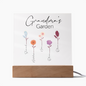 HeartWork - Acrylic Square Plaque - Grandma's Garden (Personalized)