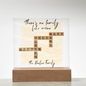 HeartWork - Acrylic Square Plaque - No Family Like Mine Crossword (Personalized)