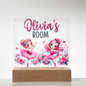 HeartWork - Acrylic Square Plaque - Ballerina Room (Personalized)