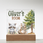 HeartWork - Acrylic Square Plaque - Woodland Animals Room (Personalized)
