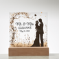 HeartWork - Acrylic Square Plaque - Mr & Mrs Wedding Date (Personalized)