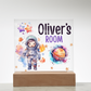 HeartWork - Acrylic Square Plaque - Space Room (Personalized)