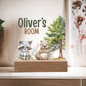 HeartWork - Acrylic Square Plaque - Woodland Animals Room (Personalized)