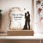 HeartWork - Acrylic Square Plaque - Mr & Mrs Wedding Date (Personalized)