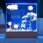 HeartWork - Acrylic Square Plaque - Jungle Animals Room (Personalized)