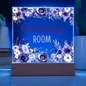 HeartWork - Acrylic Square Plaque - Burgundy Floral Room (Personalized)