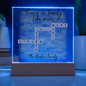 HeartWork - Acrylic Square Plaque - No Family Like Mine Crossword (Personalized)