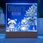 HeartWork - Acrylic Square Plaque - Woodland Animals Room (Personalized)