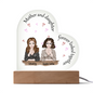 HeartWork - Acrylic Heart Plaque - Mother and Daughter (Personalized)