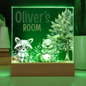 HeartWork - Acrylic Square Plaque - Woodland Animals Room (Personalized)