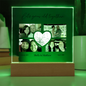 HeartWork - Acrylic Square Plaque - Love Map & Photos (Personalized)