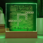 HeartWork - Acrylic Square Plaque - No Family Like Mine Crossword (Personalized)