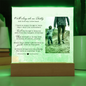 HeartWork - Acrylic Square Plaque - Walk Along Side Me Daddy (Personalized)