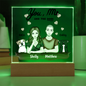 HeartWork - Acrylic Square Plaque - You, Me, and the Dogs (Personalized)