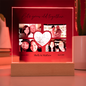 HeartWork - Acrylic Square Plaque - Love Map & Photos (Personalized)