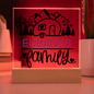 HeartWork - Acrylic Square Plaque - Camper Family (Personalized)