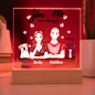 HeartWork - Acrylic Square Plaque - You, Me, and the Dogs (Personalized)