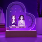 HeartWork - Acrylic Heart Plaque - Mother and Daughter (Personalized)