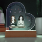 HeartWork - Acrylic Heart Plaque - Mother and Daughter (Personalized)