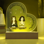 HeartWork - Acrylic Heart Plaque - Mother and Daughter (Personalized)