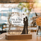 HeartWork - Acrylic Square Plaque - Mr & Mrs Wedding Date (Personalized)