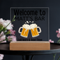 HeartWork - Acrylic Square Plaque - Bar Sign Cold Beer Good Times (Personalized)