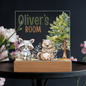 HeartWork - Acrylic Square Plaque - Woodland Animals Room (Personalized)