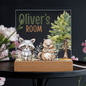 HeartWork - Acrylic Square Plaque - Woodland Animals Room (Personalized)