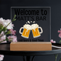 HeartWork - Acrylic Square Plaque - Bar Sign Cold Beer Good Times (Personalized)